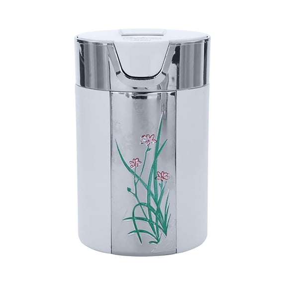 Car Ashtray Carbon Fiber Car Ashtray With Led Portable And Practical Easy To Install Car Ashtray White