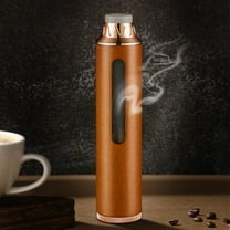 Car Ashtray with Cover, Portable Smokeless Vehicle Ashtray to Prevent Flying Ash, Walnut Wood Ash Holder for Car Interior or Home Use, Bulletproof Ashtray for Smokers