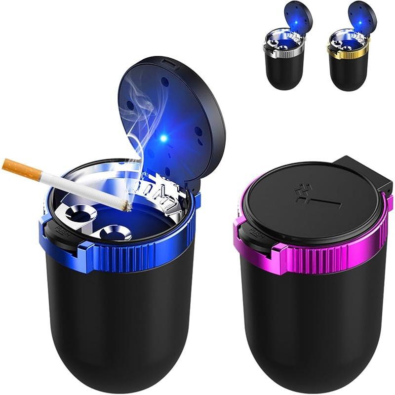 Car Ashtray With Lid, Easy Clean Up Detachable Smokeless ... - Shein - View #5