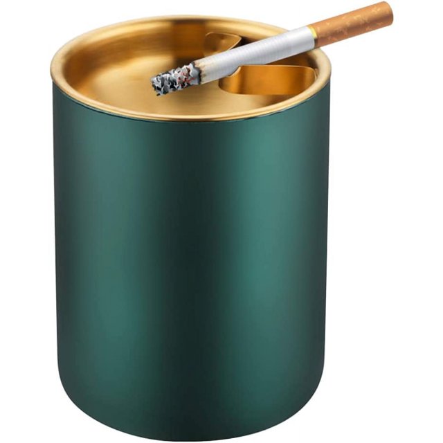Car Ashtray with Lid, Stainless Steel Cigarette Ashtrays for Auto Cup