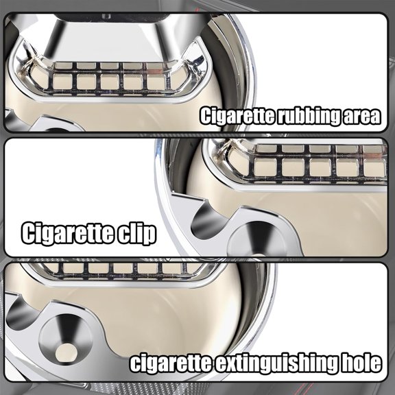 Car Ashtray Smell Proof with Lid,Smokeless Ashtray for Car cup holder with Carbon Fiber Pattern, Portable Ash Tray Ceramic Inner Wall with LED, Men's Gift for Travel, RV,Outdoor,Home$$Vehicle Other