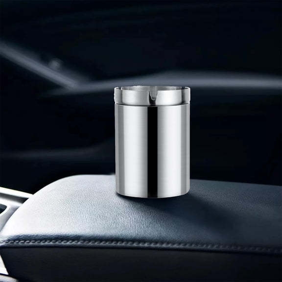 Car Ashtray Stainless Steel Metal Flame Retardant Waterproof Auto Interior Accessories for SUV Truck