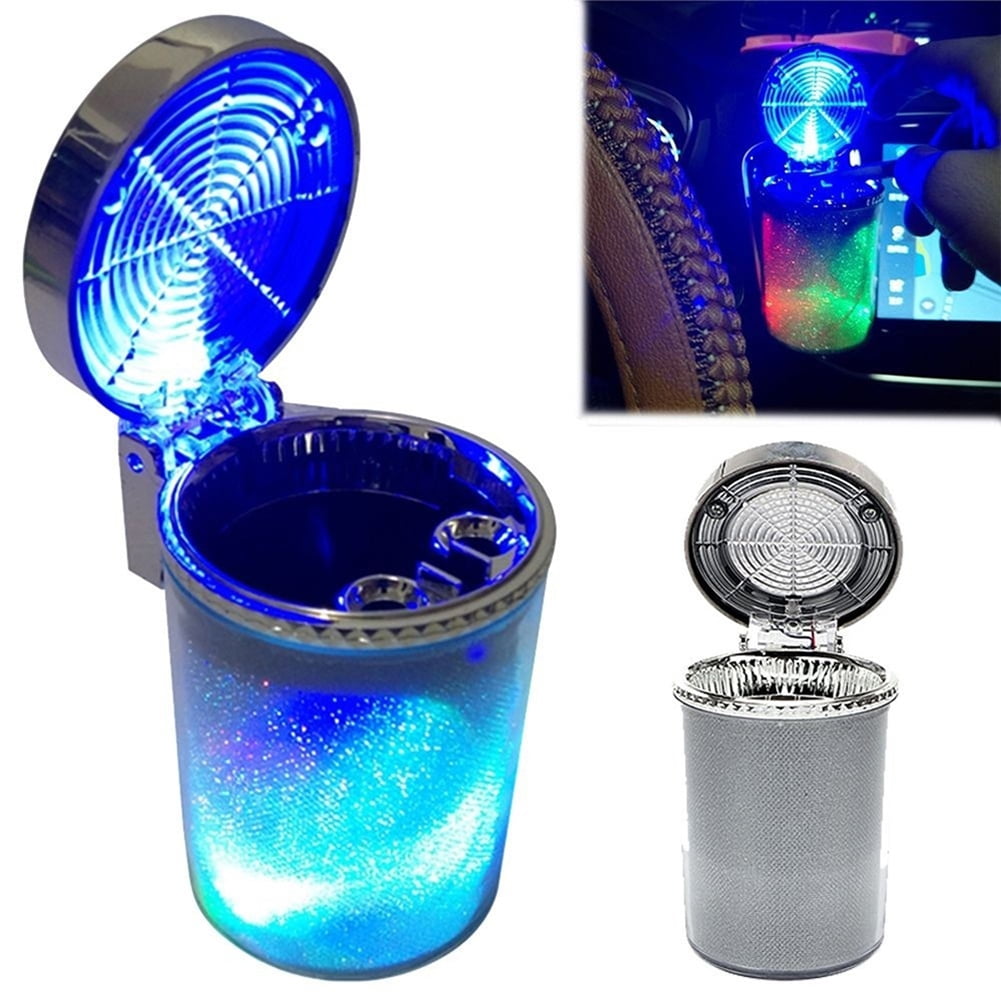 Car Ashtray with LED Light Air Vent Cigarette Cigar Ash Tray Container