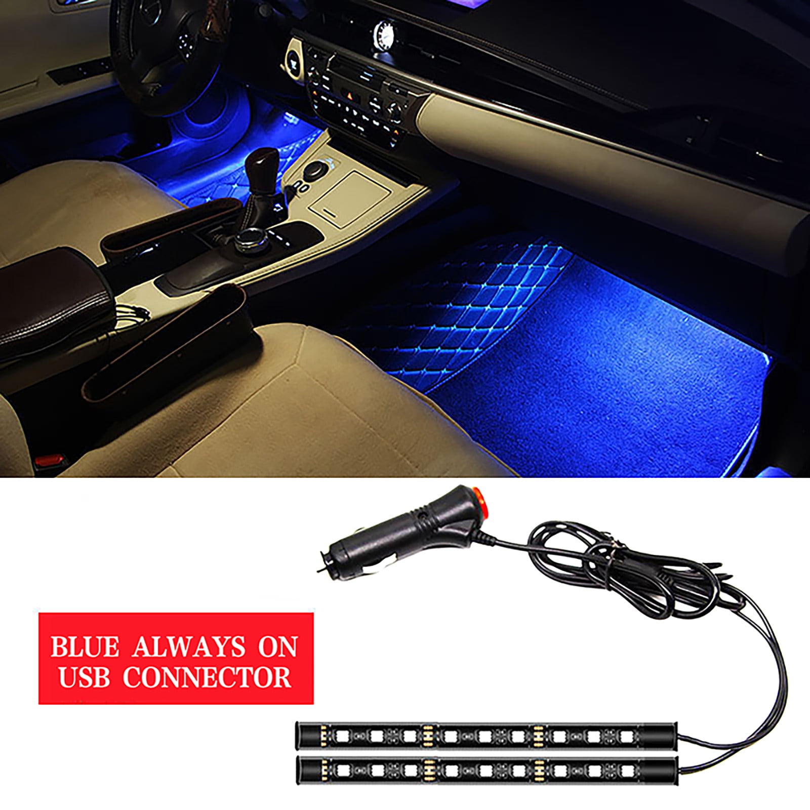Car Atmosphere Light One Tow Two color LED Neon Strip Music Car