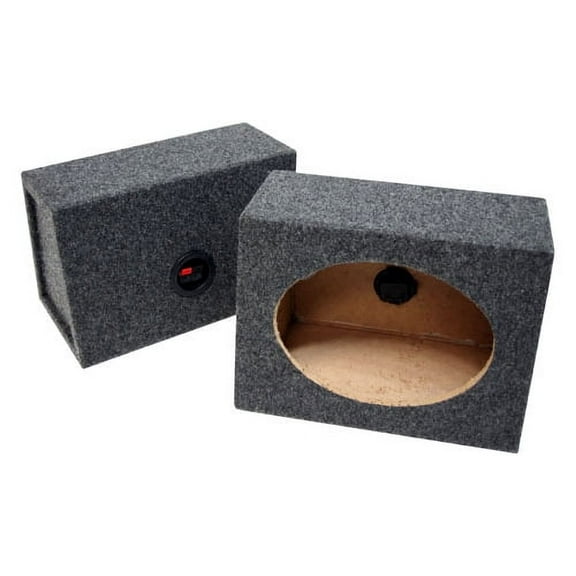 Car Audio Custom 6" X 9" Sealed Speaker Wedge Gray Carpet Enclosure Unloaded Box