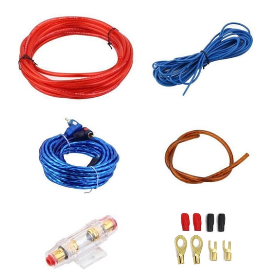Car Audio Accessory Wire Car Audio Wiring Kit 8 Gauge Power Amplifier Installation Wiring Wire Control Cable for Car Audio Subwoofer Speaker