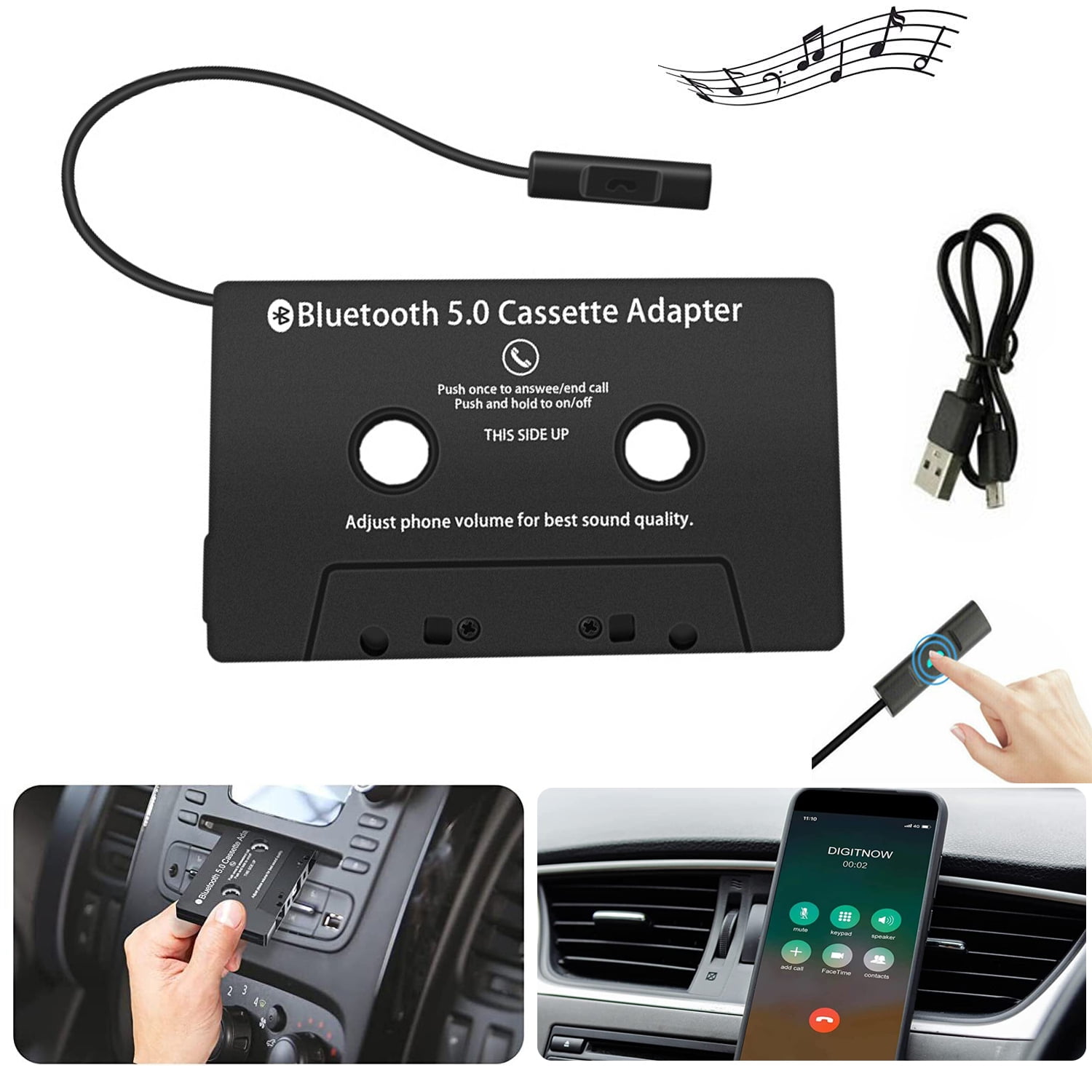 Car Audio Bluetooth Cassette Receiver, Tape Player Bluetooth 5.0