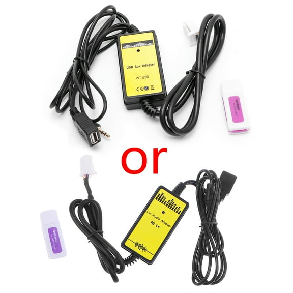 Car Audio CD Adapter Changer MP3 Interface AUX SD USB Data Cable 2x6Pin For Toyo