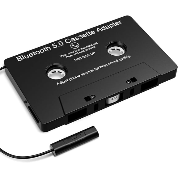 DIGITNOW Car Audio Cassette Player Adapters,Tape Player Bluetooth 5.0 Cassette Aux Adapter, Stereo Two-Channel Tape Audio Adapter, Suitable for Mobile Phones, MP3 Players, Tablet Computers