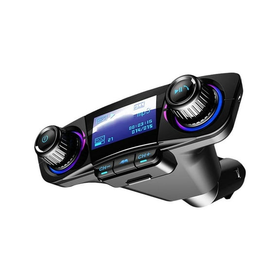 Car Audio Device with 206 FM Channels, Bluetooth 4.0, Music Playback, and Call Function for 12 - 24V Vehicles