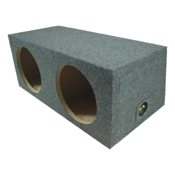 Car Audio Dual 10" Sealed Subwoofer Rear Angle Sub Box Enclosure 3/4" MDF Wood