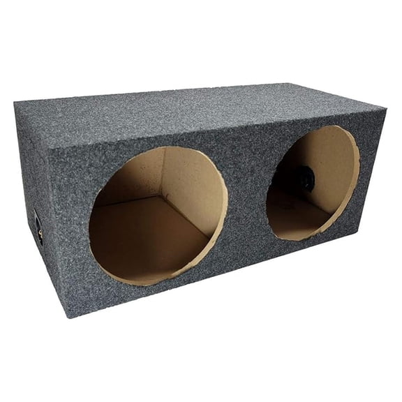 Car Audio Dual 12" Sealed Subwoofer Rear Angle Sub Box Enclosure 5/8" MDF Wood