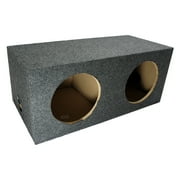 Car Audio Dual 12 Sealed Subwoofer Rear Angle Sub Box Enclosure Speaker Audio