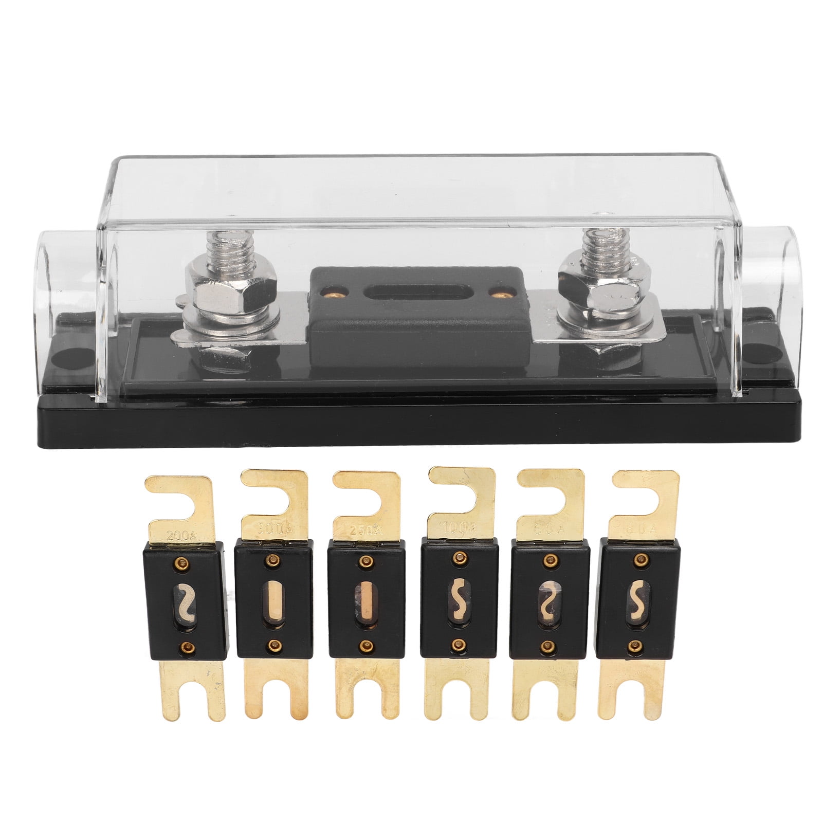 Car Audio Fuses Holders 150A Video System ANL Fuse Block Set with 6