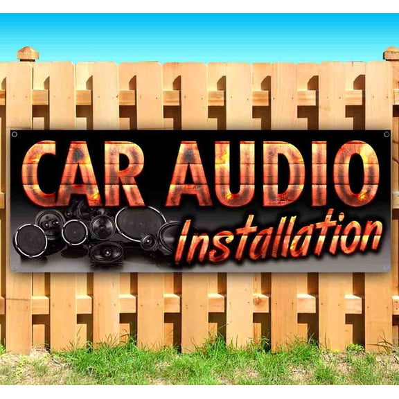 Car Audio Installation 13 oz Vinyl Banner With Metal Grommets