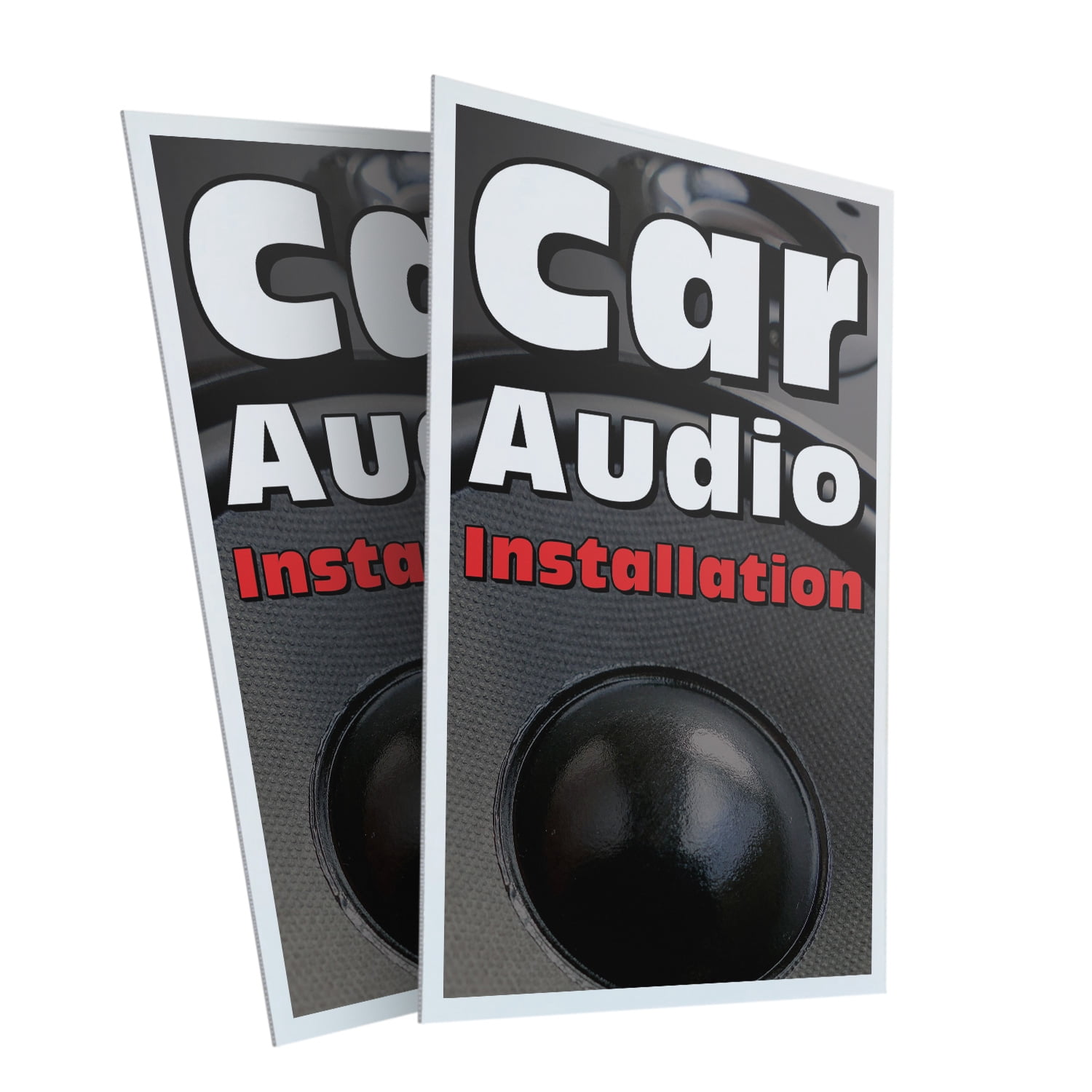 Car Audio Installation (2-Pack) 24 Inch x 36 Inch Plastic Signs Sign ...