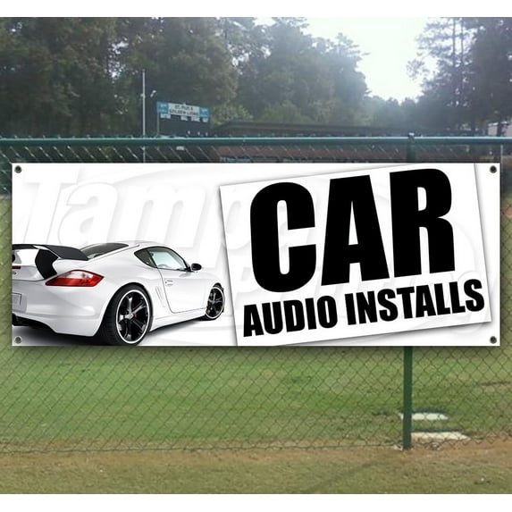 Car Audio Installs 13 oz Vinyl Banner With Metal Grommets