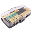 thumbnail image 1 of Car Audio Multi-Function Fuse Box with LED Light Fuse Holder Suitable for Car RV Camping Car Power Shunt 12V-24V, 1 of 9