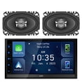 thumbnail image 1 of Car Audio Package: 6.8" WVGA Touchscreen Double DIN Bluetooth USB/HDMI HD Radio Digital Multimedia Receiver with 4x6" 140 Watt Peak Power 2-Way Coaxial Automotive Audio Speakers (Pair), 1 of 3