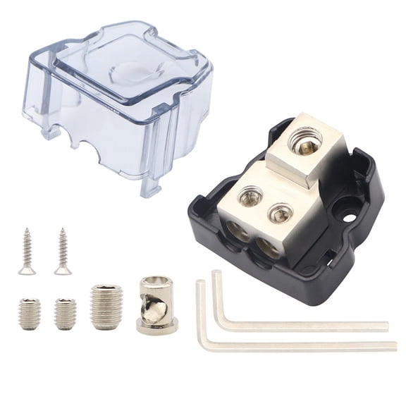 Car Audio Power Distribution Block 2 3 4 Way Junction Box Zinc Alloy ABS for Modified Cars Caravans Yachts