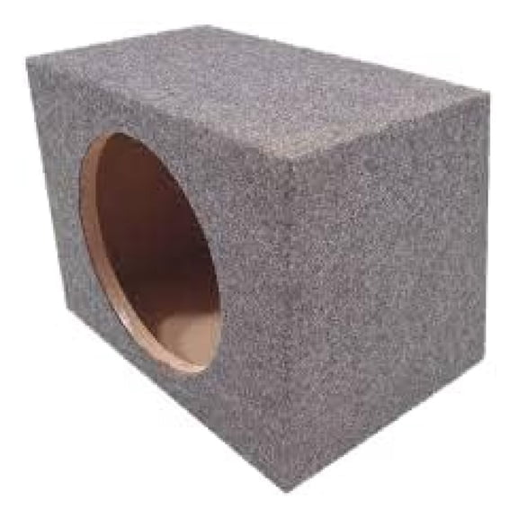Car Audio Single 12" Sealed Subwoofer Rear Angle Sub Box Enclosure 3/4" MDF Wood