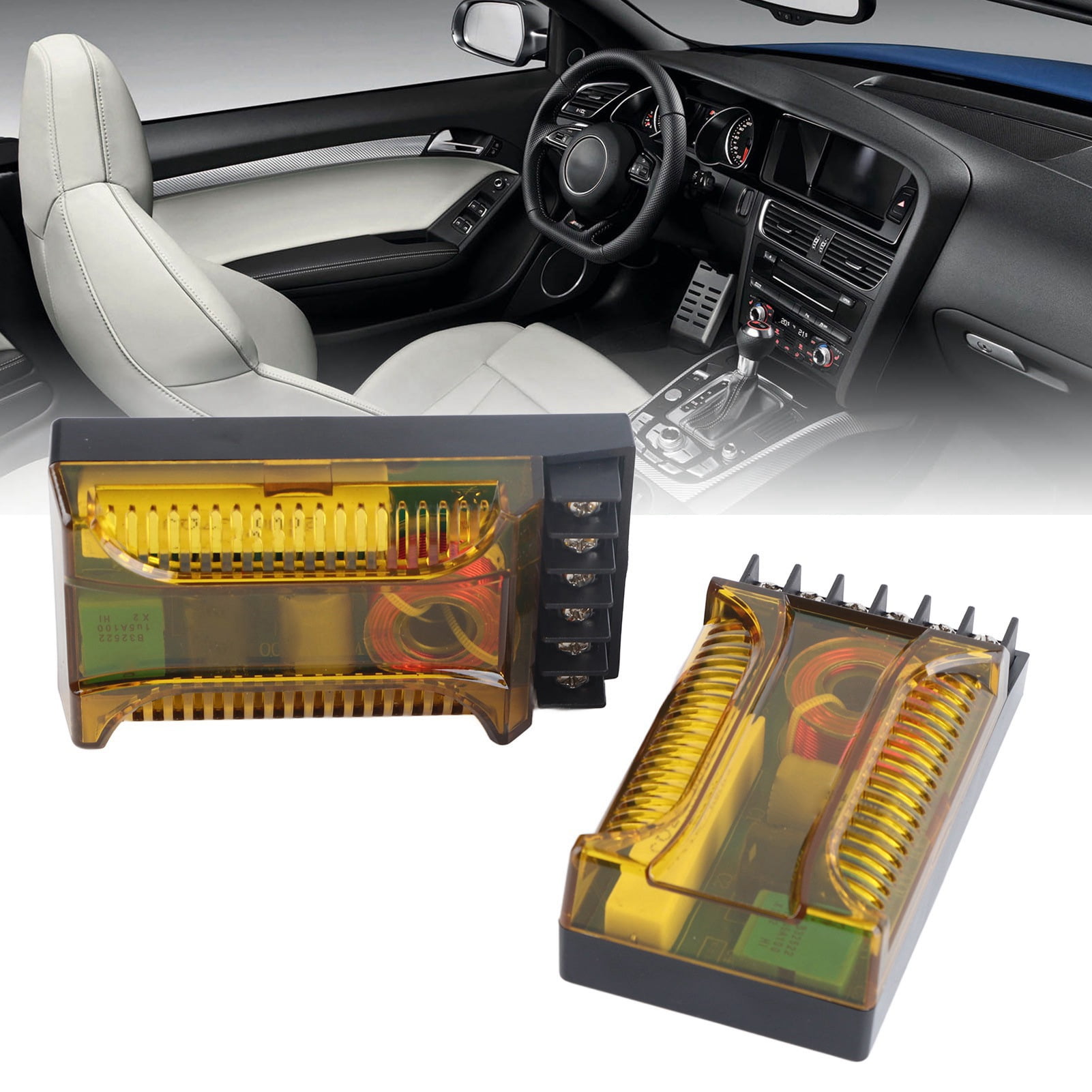 Car Audio Speaker Crossover, Car Audio Crossover 12V 120W Exquisite