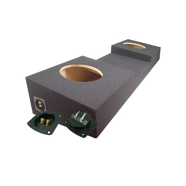 Car Audio Subwoofer Box Regular Cab Truck W/ Console Dual 12" Speaker