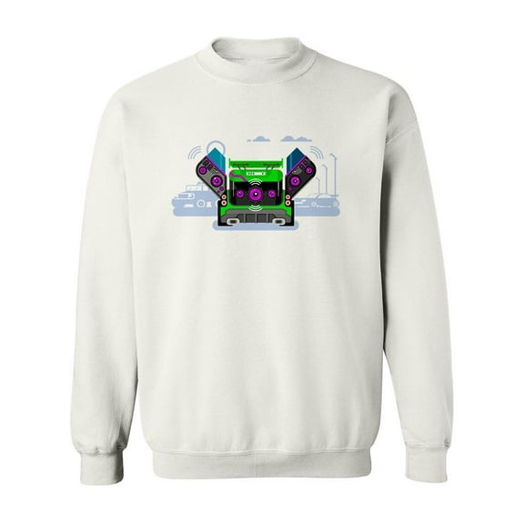 Car Audio System Design. Sweatshirt Men -Image by Shutterstock, Male 4X-Large