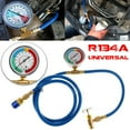 Car Auto Air Conditioning Ac R134A Recharge Measuring Hose W/ Gauge