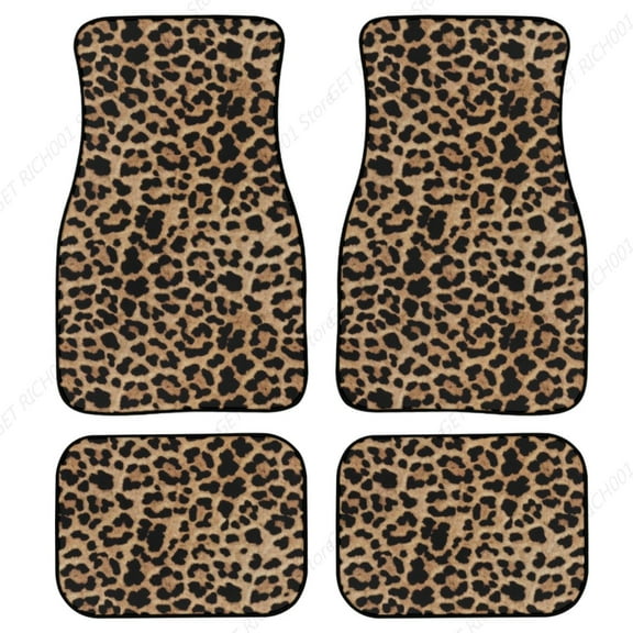 Car Auto Floor Mats Women Men 4-Piece Full Set All Weather Universal Front Rear Automotive Floor Mat Fit for SUV
