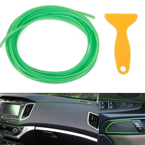 Car Auto Green Interior Door Gap Edge Line Insert Pvc Molding Trim Strip Parts