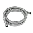 thumbnail image 1 of Car Auto Stainless Steel Braided Mesh Hose 3.3ft 3/8" AN6 Fuel Hose Oil Gas Line Silver Tone, 1 of 6