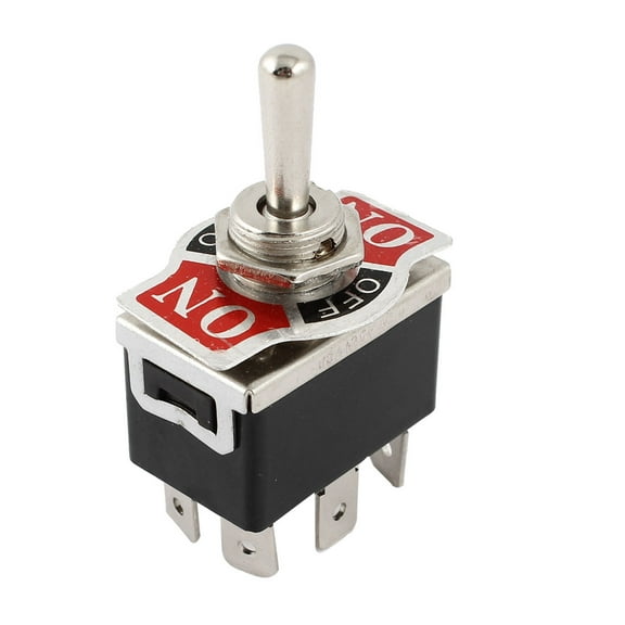 Car Auto Van On/Off/On 6 Pin Momentary Toggle Switch AC 250V/10A 125V/15A Black