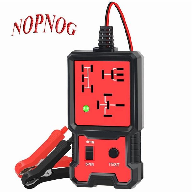Car Automotive Circuit Tester, Car Relay Tester, Portable Battery Diagnostic Checker Tool, Professional Car Voltage Tester, Vehicle Diagnostic Tool, OBD Scanner, Red, with LED Indicator
