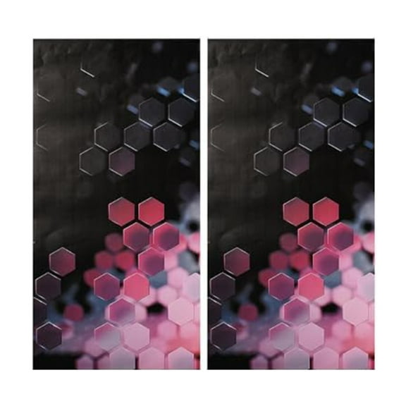 Car B Pillar Hexagon Pattern Motif Tuning Sticker Waterproof Scratch-Resistant