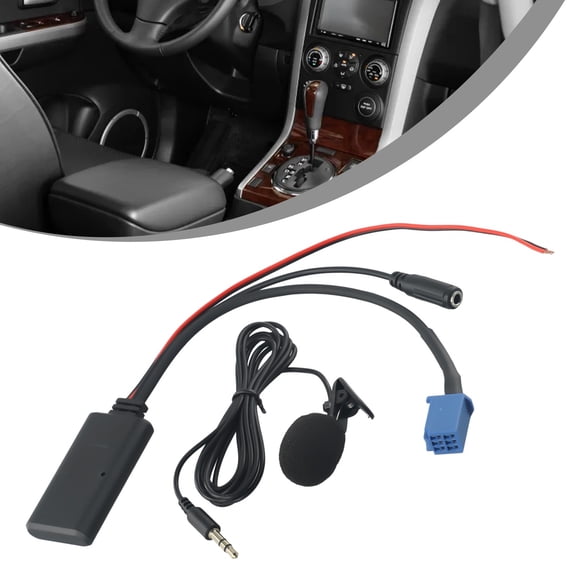 Car BT 5.0 Module Handsfree Aux Audio Adapter Cable for Lexus IS350 I50 LS460 2006-2008 with Fuse Protection Black ABS