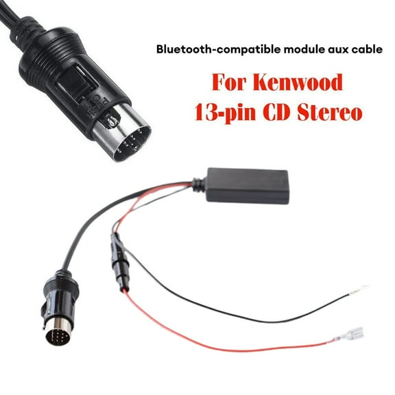 Car BT-compatible Module Audio Aux Cable Adapter Receiver For Kenwood 13-pin CD