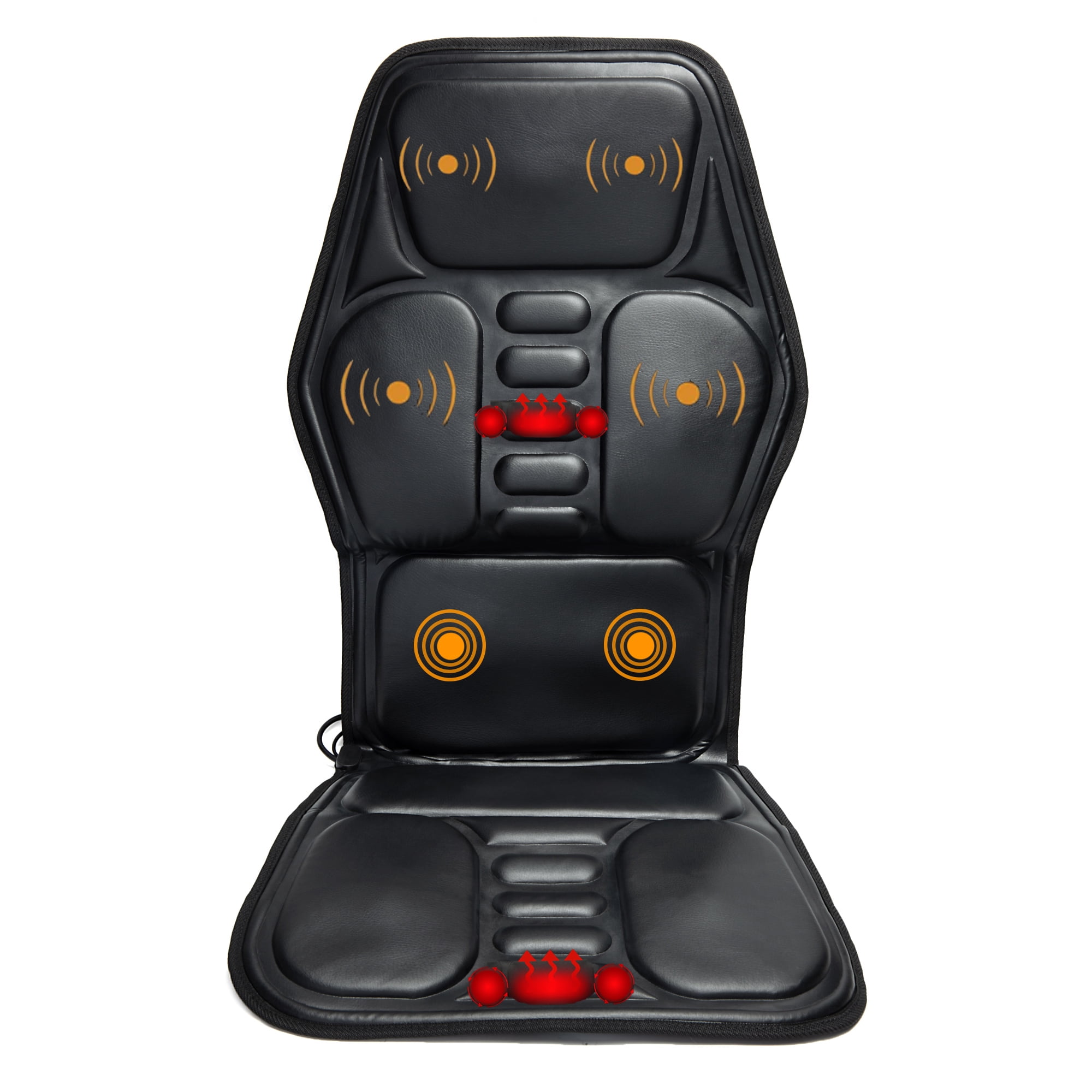 Car Back Massager Chair, 12V Chair Massager Heated Cushion Mat, Back Massager for Car Seat Massager,Chair Massager for Relieve Stress, Lumbar,Shoulder, Heated Massager Cushion