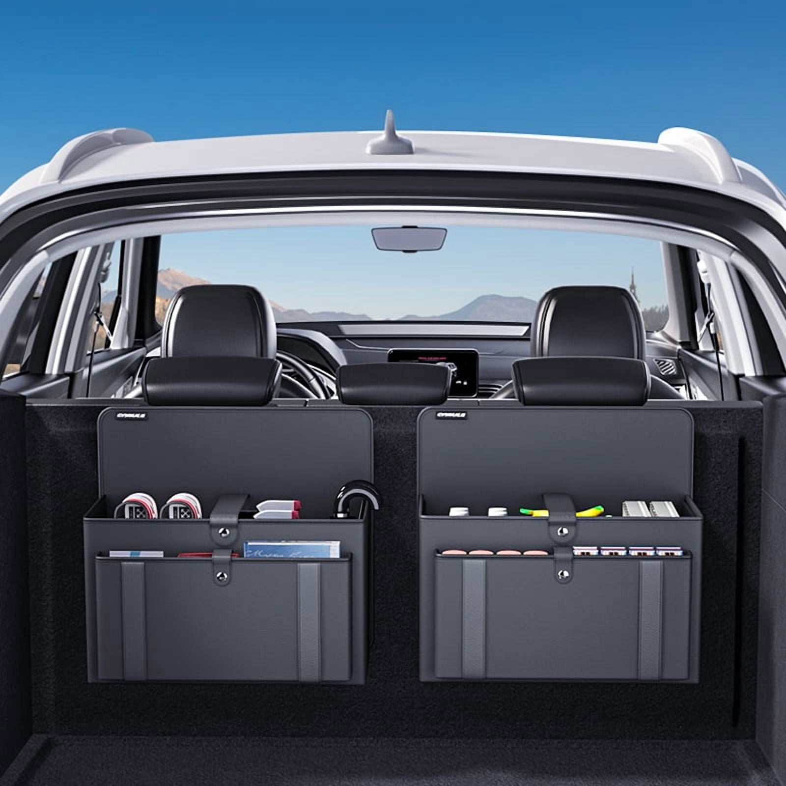 Car Back Organizers High Capacity Adjustable Car Storage Box Backseat ...