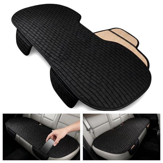 Car Back Seat Cover with Side Pockets - Breathable Bench Seat Protector ...