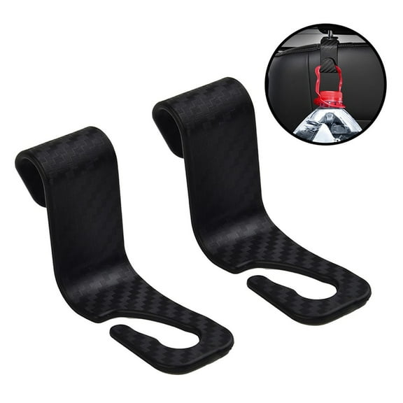 Car Back Seat Headrest Hooks Seat Organizer Hanger Storage Hook Carbon Fiber