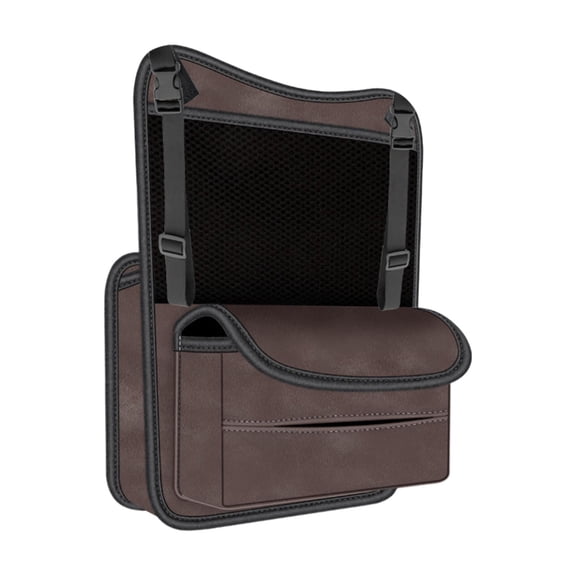 Car Back Seat Organizer Handbag Holder Between Seats Multifunctional Mesh Pocket Brown