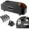Car Back Seat Organizer Storage Box, 2 Drink Cup Holder, Tissue Box
