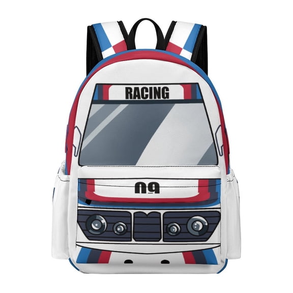 Car Backpack for Men Women Teenager 17 Inch Racing car Schoolbag