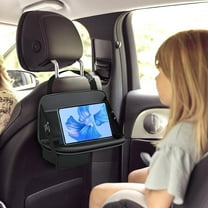 Car Backseat Organizer with Foldable Tray Table – Universal Car Seat Storage Bag with Tablet Holder, Cup Holders & Multiple Pockets, Perfect Travel Accessory for Kids and Adults