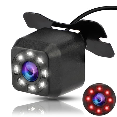 Car Backup Camera, EEEkit Ultra HD Rear View Camera with 8 LED, Night Vision, Waterproof Reverse Camera with 140? Wide View Angel, for Universal Cars, SUV, Trucks, RV