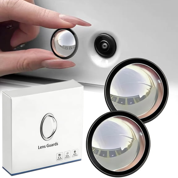 Car Backup Camera Lens Protector, Clear High-Transparency Protective Sticker, Anti-Rain Cover for Rear View Camera, Easy Adhesive Installation (2PCS)