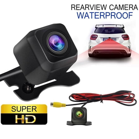 Car Backup Camera, Rear View Reverse Camera with HD Super Night Vision 170? Super Wide Angle - IP68 Waterproof Car Driving Parking Reversing Backup Camera for Cars Pickup Trucks SUV RV Vans - Black