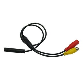 Car Backup Reverse Camera 4-Pin Male To CVBS RCA Female Adapter Power Prof K8V8