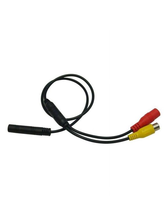 Car Backup Reverse Camera 4-pin Male To Cvbs Rca Female Connector Power Adapter